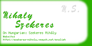 mihaly szekeres business card